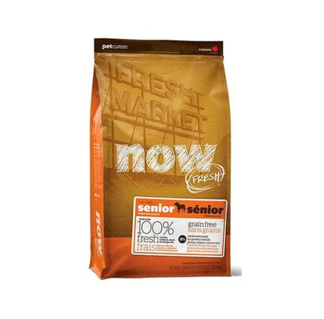 Беззерновой корм NOW Fresh Senior корм для дорослих собак, з індичкою, качкою та лососем, 11,34 кг