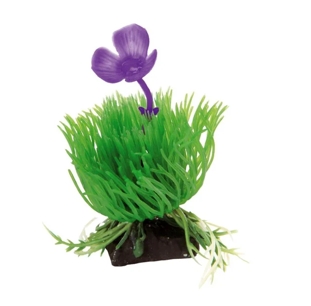 Пластиковое декоративное растение Ferplast BLU 9056 Plastic Acorus для аквариума, 10 см