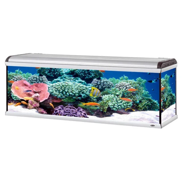 Стеклянный аквариум Ferplast Star 200 Marine Water с алюминиевыми рамками, 750 л