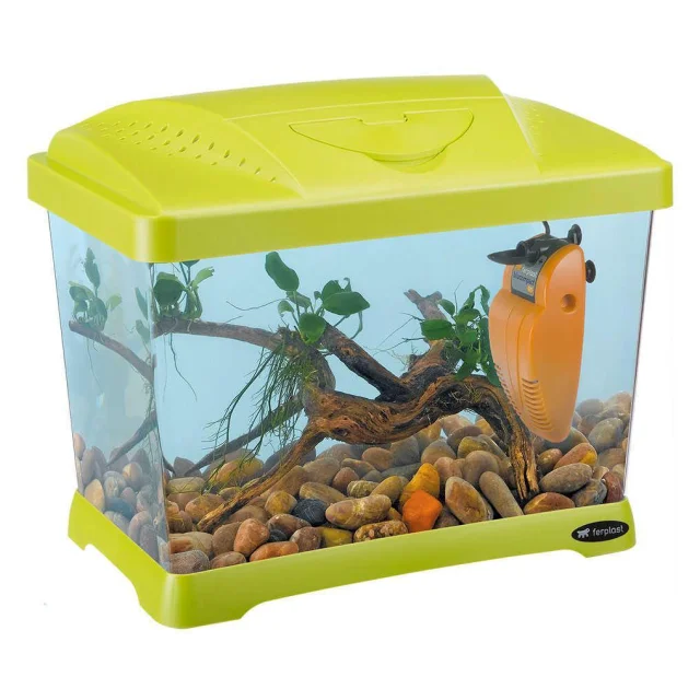 Пластиковий акваріумний комплект Ferplast Capri Junior Green, зелений, 21 л