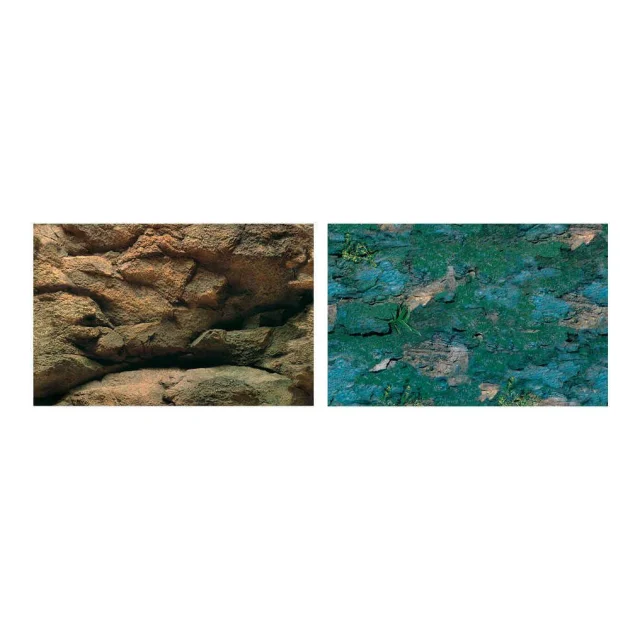 Двусторонний аквариумный Ferplast BLU 9045 фон с изображением камней, 80x40 см