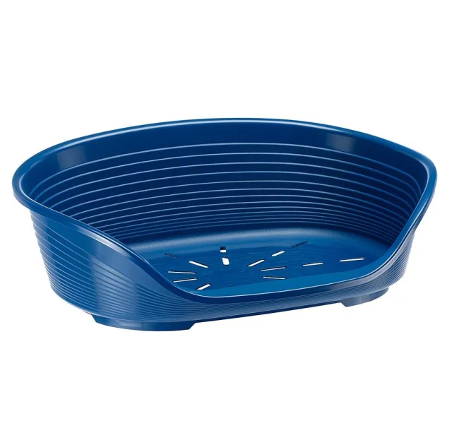 Пластиковый лежак Ferplast Siesta Deluxe 2 Blue с антискользящим покрытием, 49×36×17.5 см