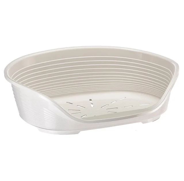 Пластиковый лежак Ferplast Siesta Deluxe 4 White с антискользящим покрытием, 61.5×45×21.5 см