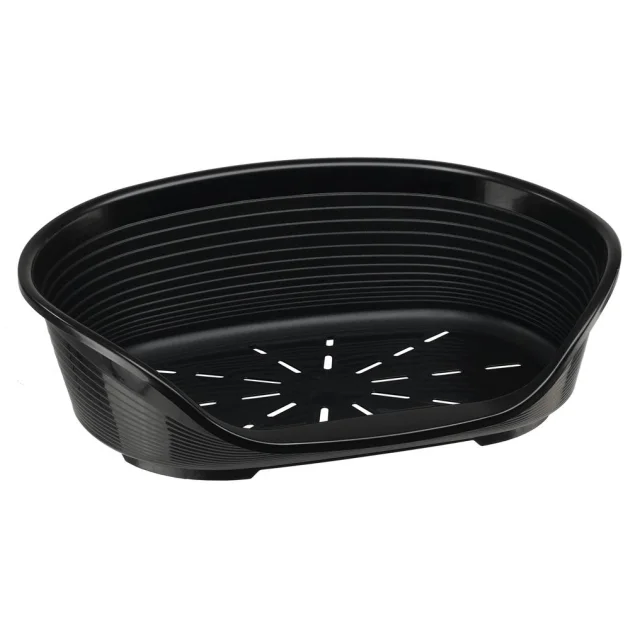 Пластиковый лежак Ferplast Siesta Deluxe 4 Black с антискользящим покрытием, 61.5×45×21.5 см