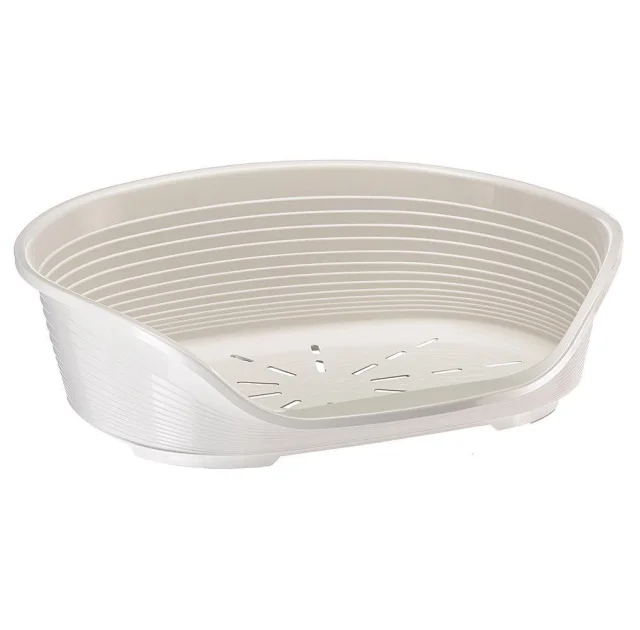 Пластиковый лежак Ferplast Siesta Deluxe 8 White с антискользящим покрытием, 82.5×59.5×25 см