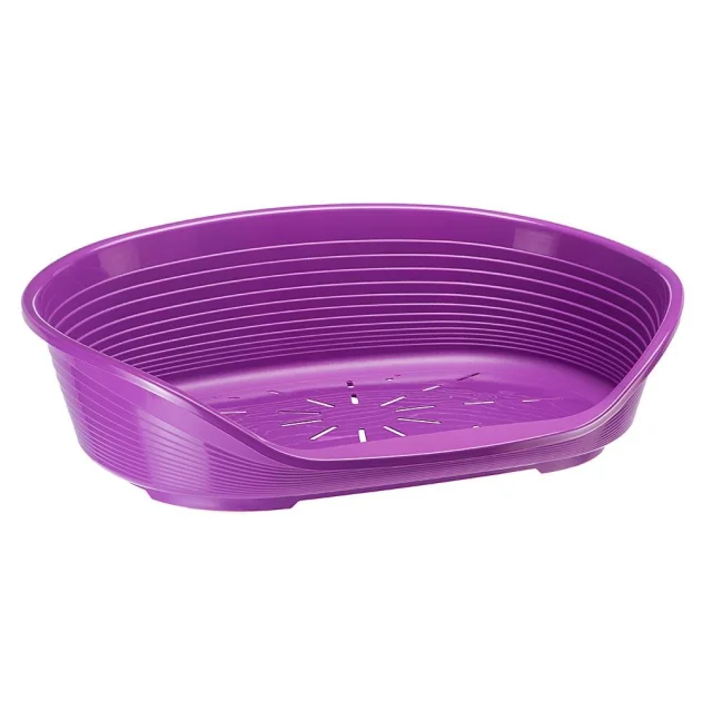 Пластиковый лежак Ferplast Siesta Deluxe 10 Violet с антискользящим покрытием, 93.5×68.5×28.5 см