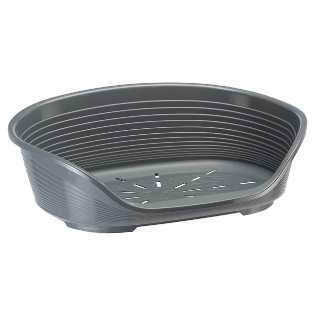 Пластиковый лежак Ferplast Siesta Deluxe 10 Grey с антискользящим покрытием, 93.5×68.5×28.5 см