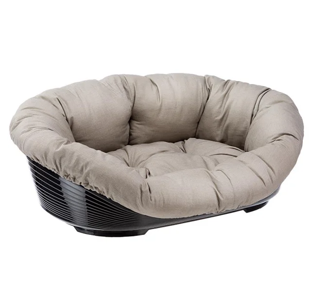 Пластиковый лежак Ferplast Sofa 6 в комплекте с подушкой для собак и кошек, 73×55×27 см