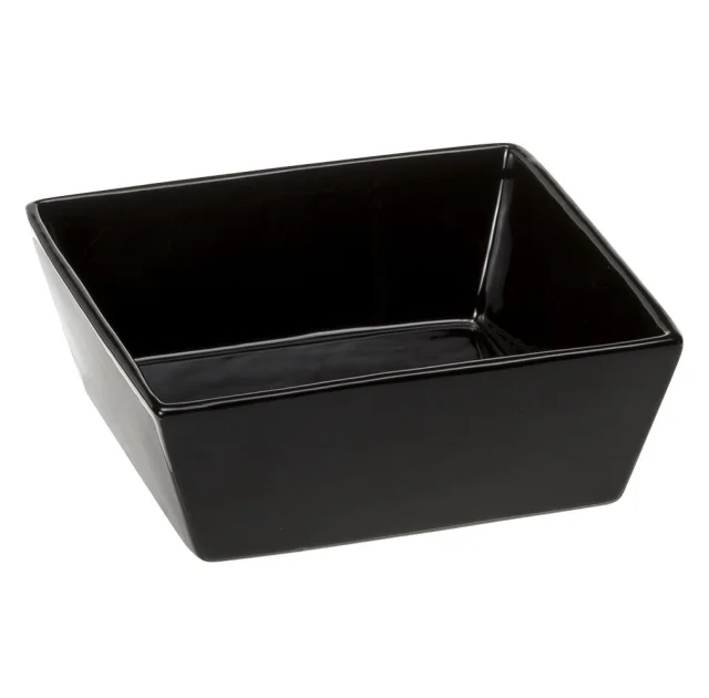 Ferplast Altair 16 Black керамічна миска для кішок і собак чорна, 16x16x6 см