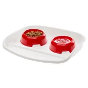 Ferplast Lindo Restyling Tray & Bowls миски на пластиковій підставці з захистом проти ковзання, пластик