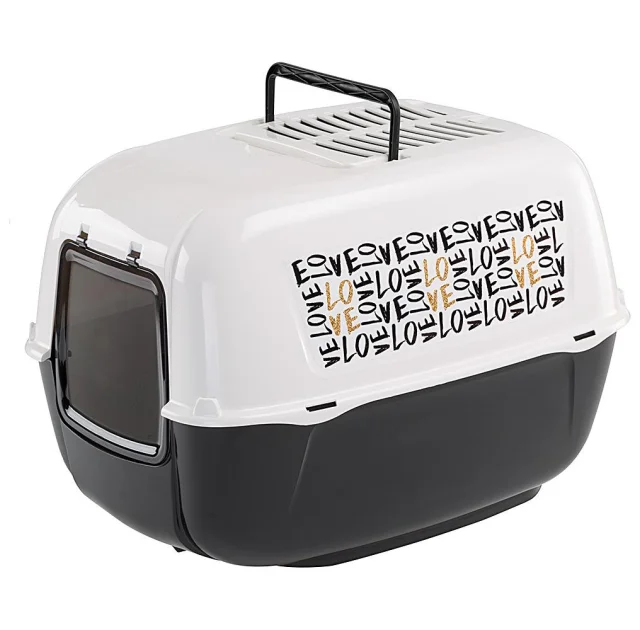 Закрытый туалет Ferplast Toilet Home Prima Decor Gold для кошек из пластика