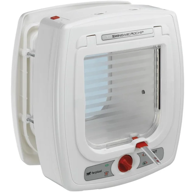 Ferplast Swing Microchip двери с микрочипом белые, 22.5x16.2x25.2 см
