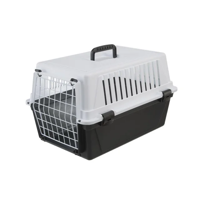 Переноска Ferplast Carrier Atlas 10 EL Palbox для кошек и собак, бело-чёрная, 48×32.5×29 см