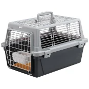 Переноска Ferplast Carrier Atlas 20 Vision для кошек и собак, серо-чёрная, 48.5×32.5×29 см