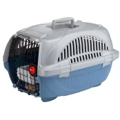 Переноска Ferplast Carrier Atlas Deluxe 20 для кошек и собак, серо-голубая, 57.6×37.4×33 см