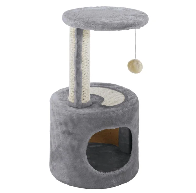 Ferplast PA 4010 Flat Post когтеточка для кошек с игрушкой и домиком, 30x30x57 см