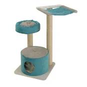 Ferplast Cat Tree Jago ігровий комплекс для котів з поличками, спальним місцем і колонами, 50x50x94,5 см