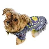 Футболка Ferplast Police TG T-Shirt с коротким рукавом для собак средних пород, размер XXS, серая, 24 см