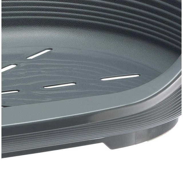 Пластиковый лежак Ferplast Siesta Deluxe 4 Grey с антискользящим покрытием, 61.5×45×21.5 см