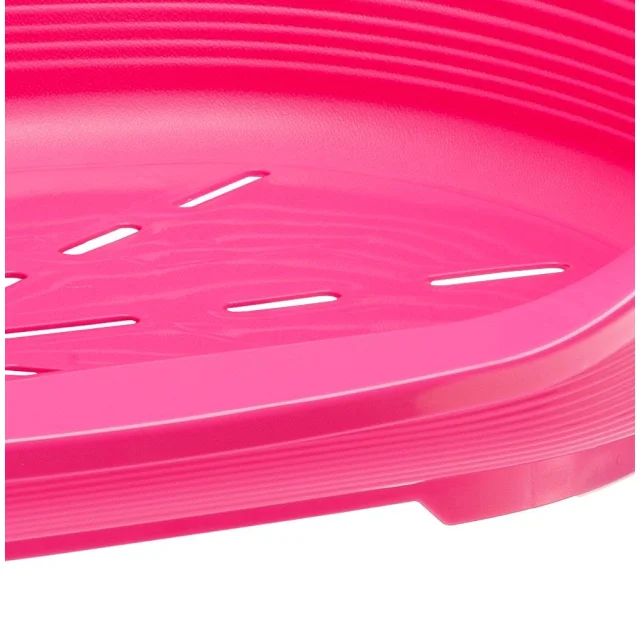 Пластиковый лежак Ferplast Siesta Deluxe 6 Pink с антискользящим покрытием, 70.5×52×23.5 см
