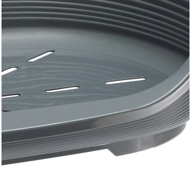 Пластиковый лежак Ferplast Siesta Deluxe 10 Grey с антискользящим покрытием, 93.5×68.5×28.5 см