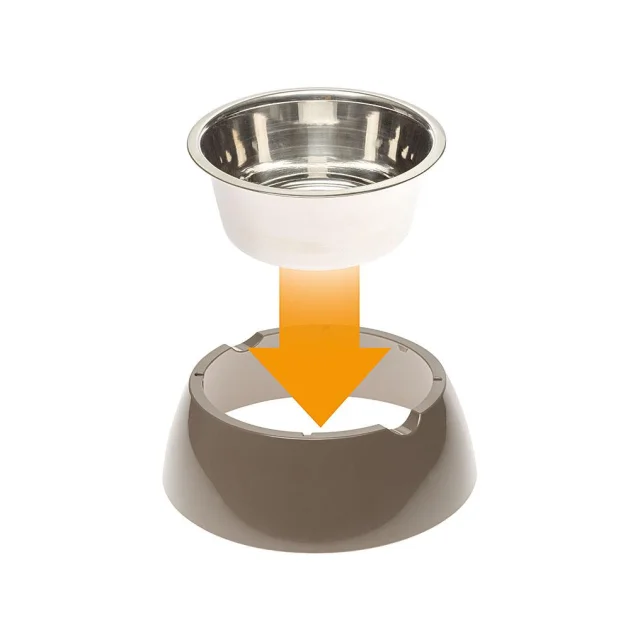 Ferplast Jolie Small Dove Grey Bowl металева миска для собак і кішок, 17,1 см