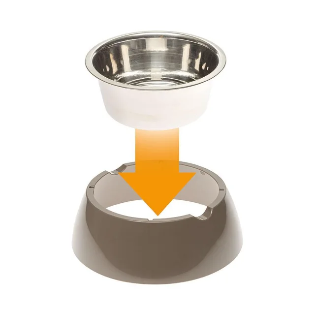 Ferplast Jolie Medium Dove Grey Bowl металева миска для собак і кішок, 20 см