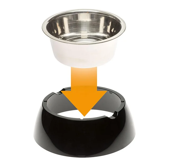 Ferplast Jolie Large Black Bowl металева миска для собак і кішок, 23,3 см