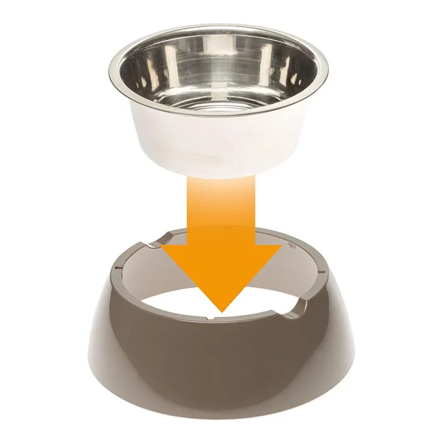 Ferplast Jolie Large Dove Grey Bowl металлическая миска для собак и кошек, 23,3 см