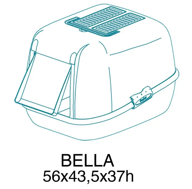 Закритий туалет Ferplast Toilet Home Bella Restyling для кішок