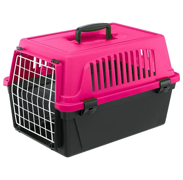 Переноска Ferplast Carrier Atlas 10 Neon для кошек и собак, желто-чёрная, 48×29×32.5 см