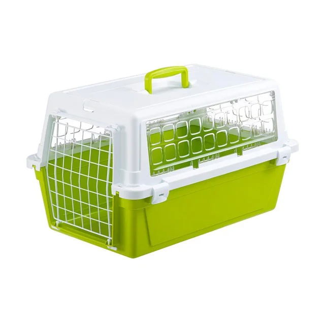 Переноска Ferplast Carrier Atlas 10 Trendy V.1 для кошек и собак, бело-розовая, 48×32.5×29 см