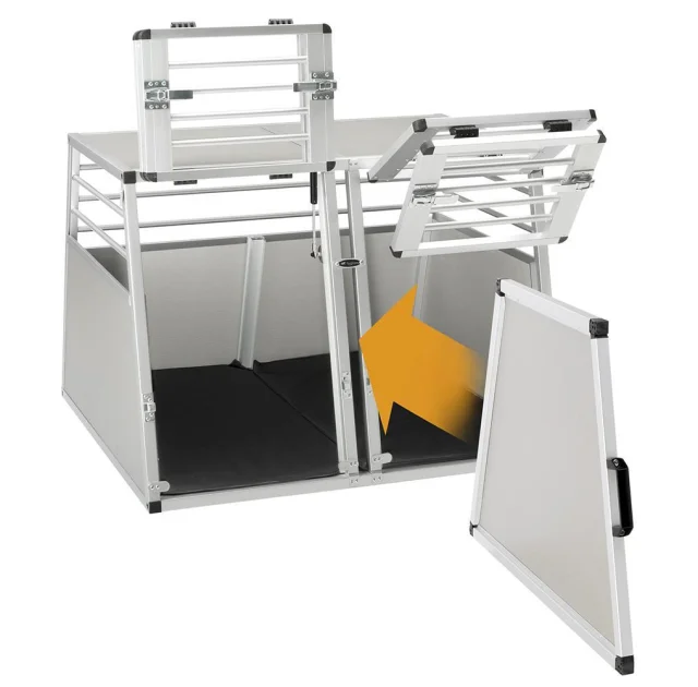Автомобільна переноска Ferplast Atlas Car Aluminium для собак, біла, 92×81×66 см