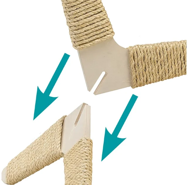 Ferplast Cat Scratcher Tripod когтеточка для кошек из дерева и сизаля, 54x48x45 см