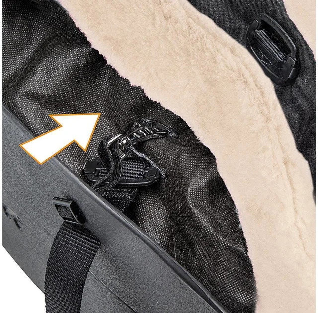 М'яка сумка-переноска Ferplast With-Me Bag Winter Black для дрібних собак до 8 кг, чорна, 43.5×21.5×27 см