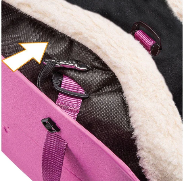М'яка сумка-переноска Ferplast With-Me Bag Winter Purple для дрібних собак до 8 кг, пурпурна, 43.5×21.5×27 см