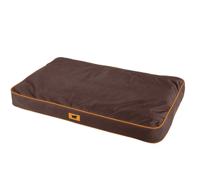 Подушка з міцного матеріалу Ferplast Polo 80 Cushion Brown для собак, коричнева, 80×50×8 см