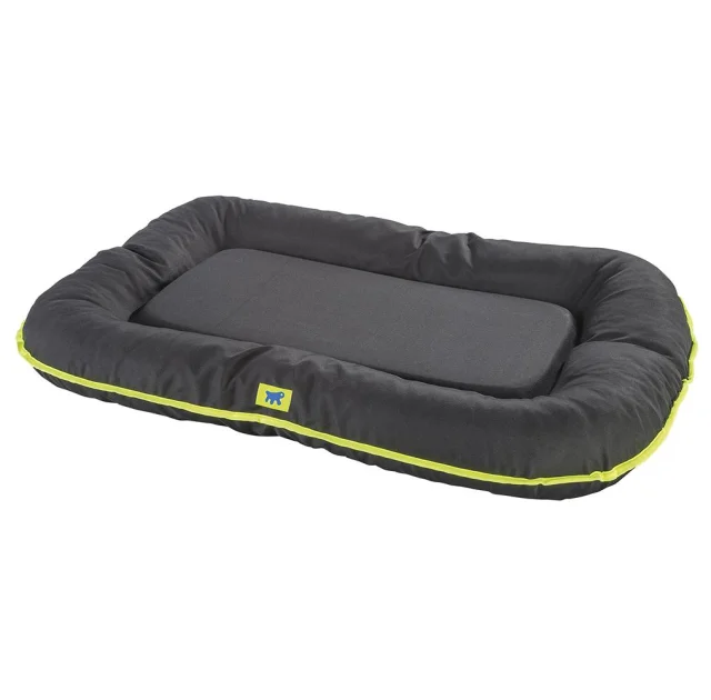 Подушка с бортиками Ferplast Oscar 80 Cushion Black для собак, прочная ткань, чёрная, 80×60×11 см