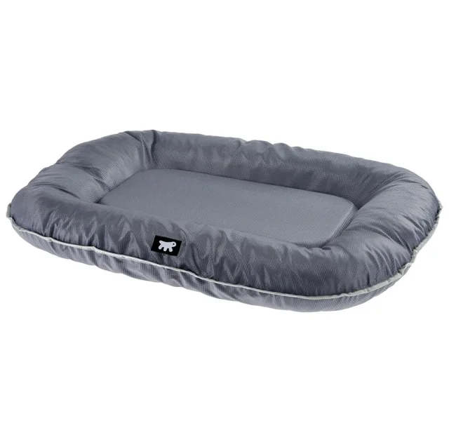 Подушка с бортиками Ferplast Oscar 80 Cushion Grey для собак, прочная ткань, серая, 80×60×11 см