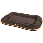 Подушка с бортиками Ferplast Oscar 100 Cushion Brown для собак, прочная ткань, коричневая, 100×70×12 см