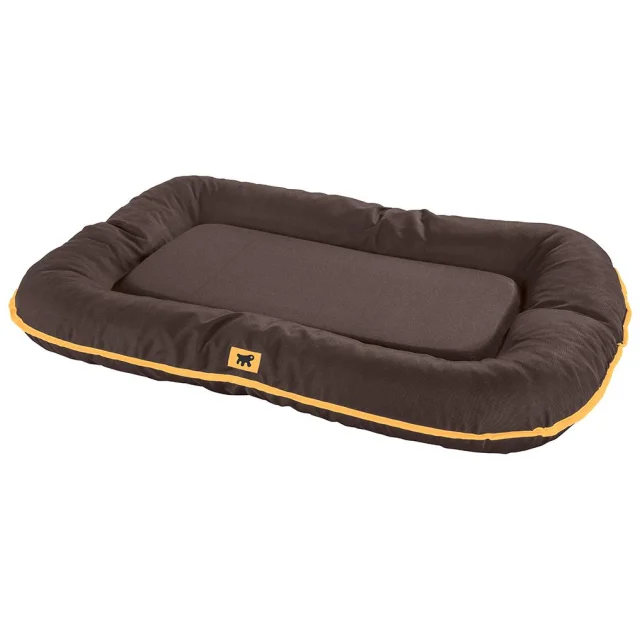 Подушка с бортиками Ferplast Oscar 100 Cushion Brown для собак, прочная ткань, коричневая, 100×70×12 см
