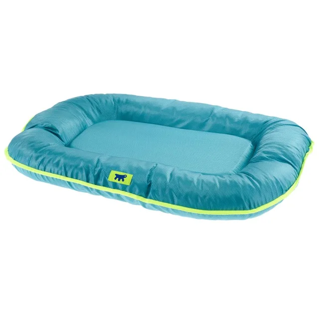 Подушка с бортиками Ferplast Oscar 100 Cushion Blue для собак, прочная ткань, синяя, 100×70×12 см