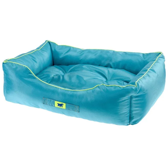 Мягкий диван Ferplast Jazzy 80 Bedding Blue для собак, голубой, 78×56×22 см