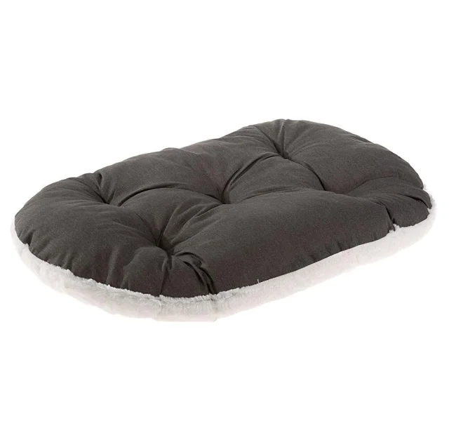Подушка-подстилка Ferplast Relax F 45/2 Brown-Beige для кошек и собак, из хлопка и меха, 43×30 см