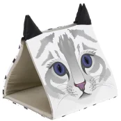 Бавовняний будиночок Ferplast Tunnel House Pyramid для котів, піраміда, 43×39×38 см Бавовняний будиночок Ferplast Tunnel House Pyramid для котів, піраміда, 43×39×38 см