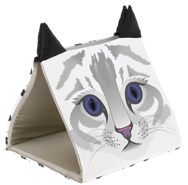 Хлопковый домик Ferplast Tunnel House Pyramid для кошек, пирамида, 43×39×38 см