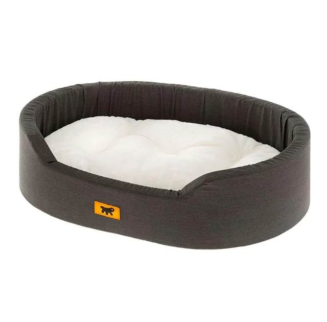 Лежак Ferplast Dandy F 65 для собак и кошек, с искусственным мехом, 65×46×17 см