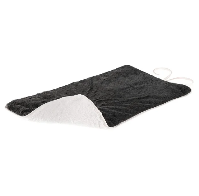 Двухсторонний меховой ковёр Ferplast Nanna 85 Soft Blanket Black для собак и кошек, чёрный, 65×50 см