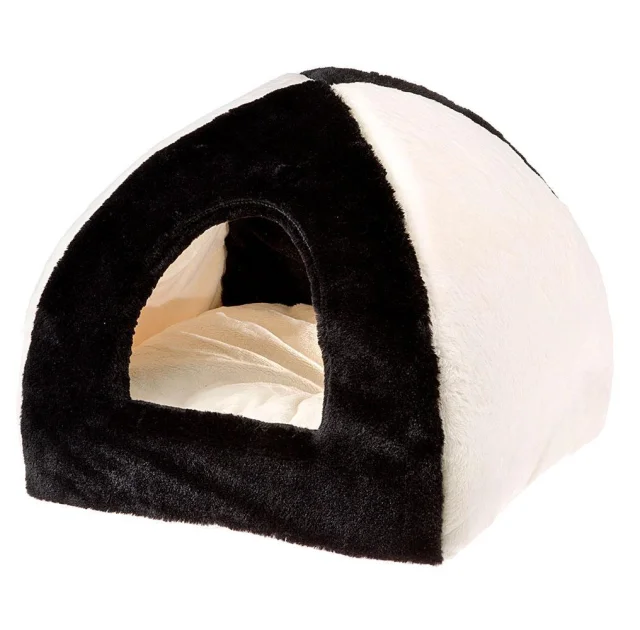 Хутряної Будиночок Піраміда Ferplast Tipi Medium House Soft Black для котів, чорний, 42×42×36 см