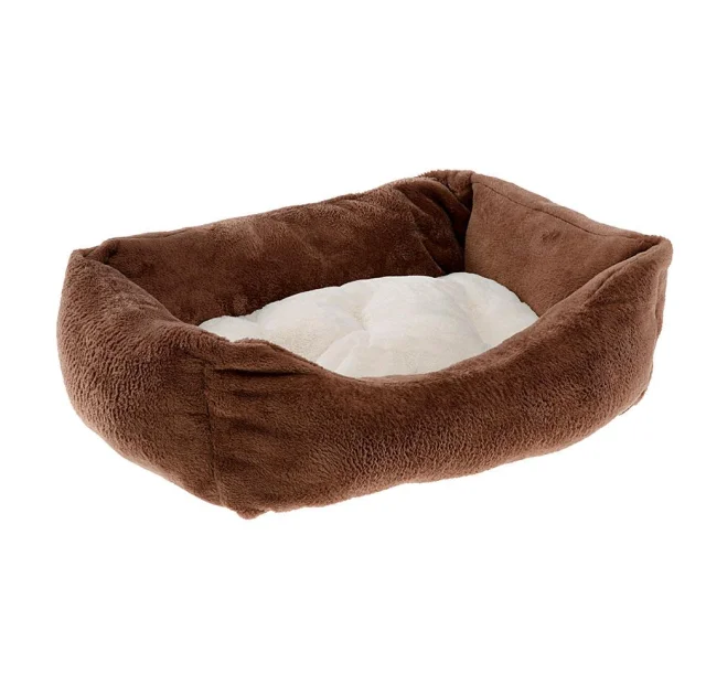 Диван Ferplast Coccolo 80 Soft Bedding Brown для кошек и собак, 78×56×22 см